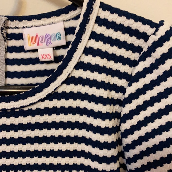 $15 Dresses for SPRING: LuLaRoe Striped Short Sleeve Dress, XXSmall - Picture 2 of 4